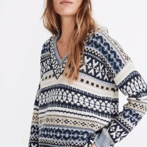 Wool Madewell Forrest Fairisle sweater Nwot